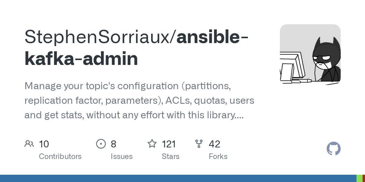 GitHub summary of ansible-kafka-admin project